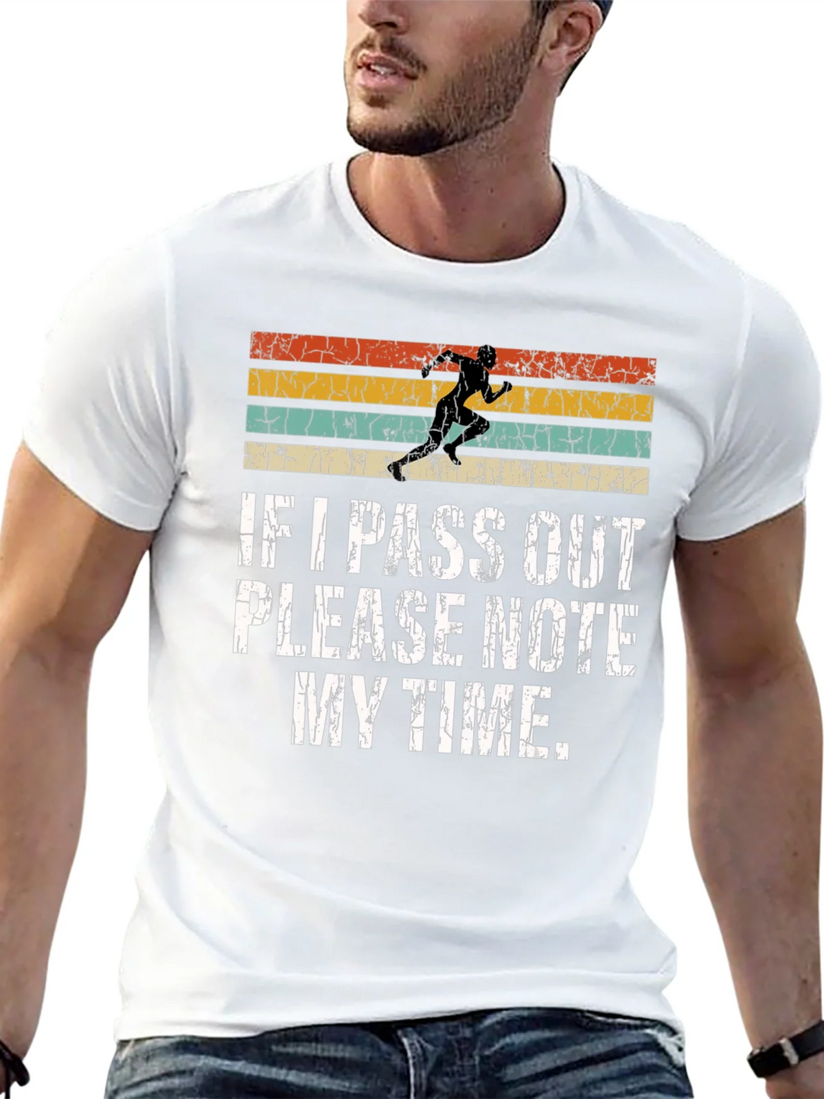 Funny Runners Tee: If I Pass Out Note My Time product image 12