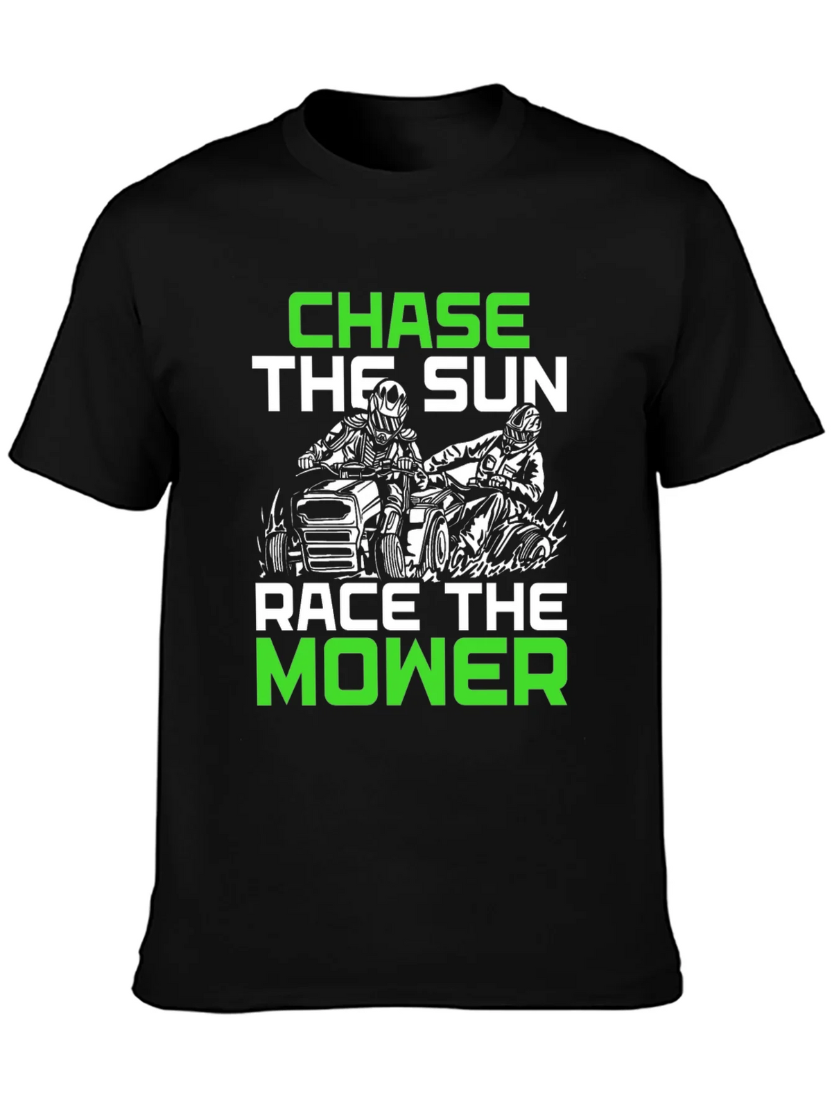 Chase the Sun Race Mower Black T-Shirt product image 3