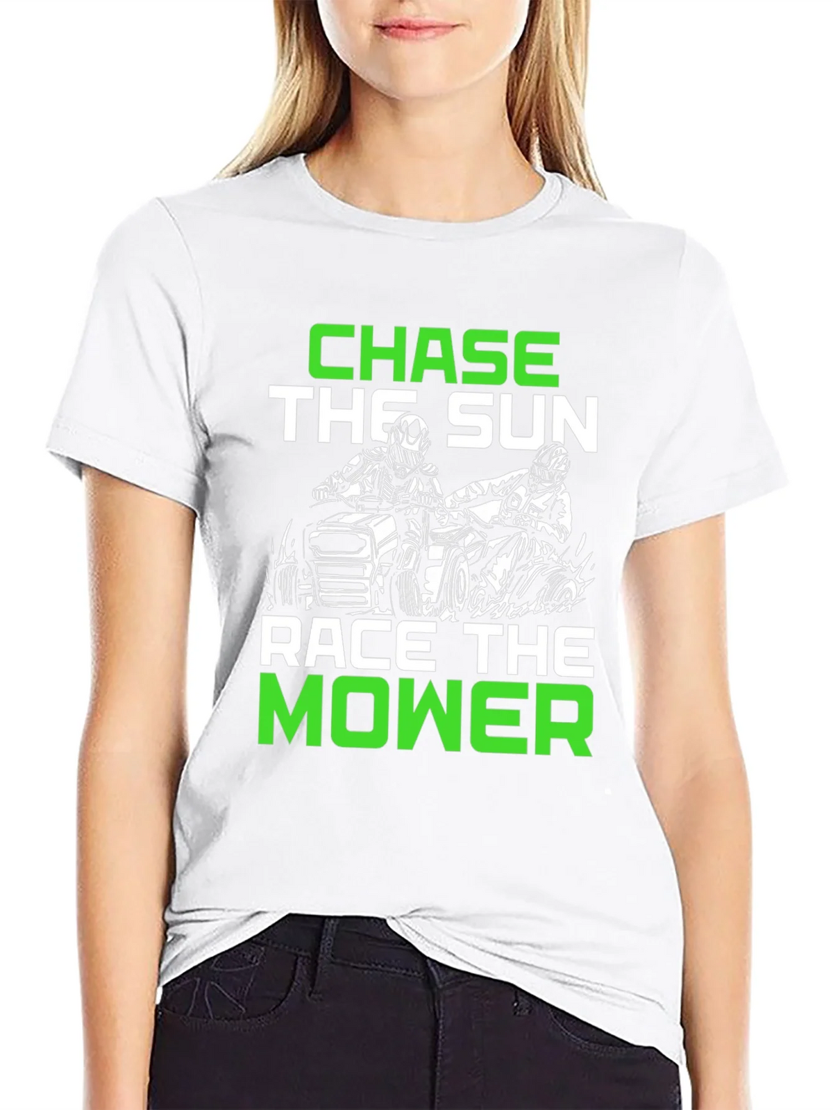 Chase the Sun Race Mower Black T-Shirt product image 8