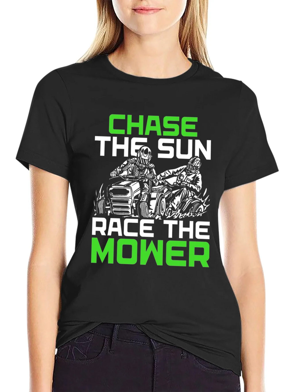 Chase the Sun Race Mower Black T-Shirt product image 2