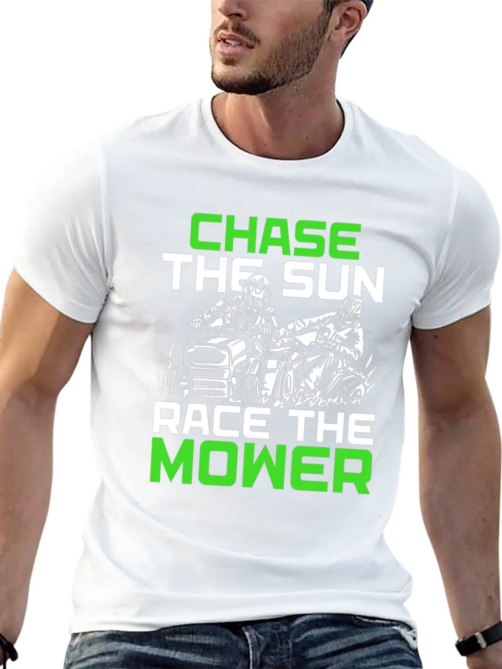 Chase the Sun Race Mower Black T-Shirt product image 12