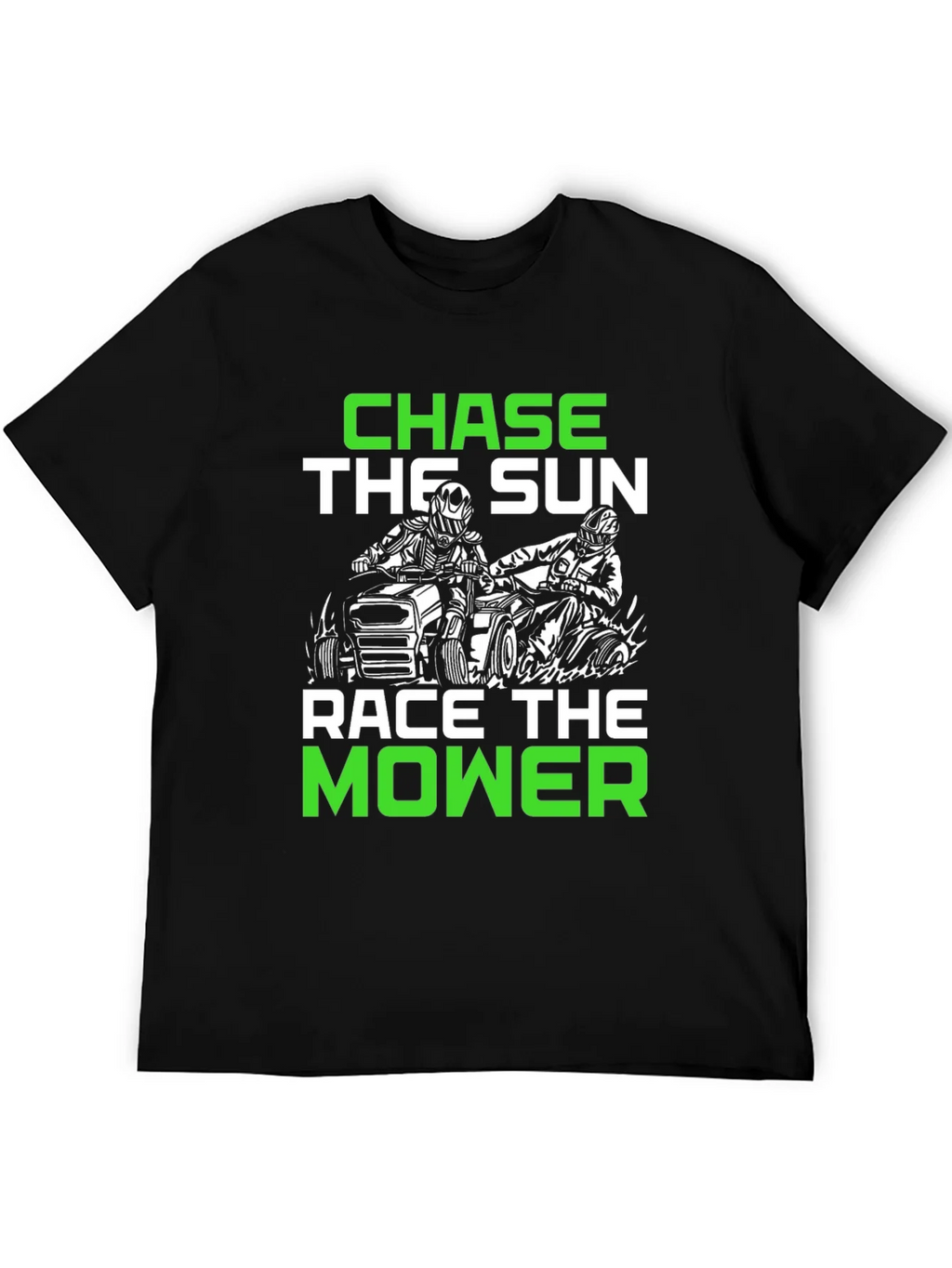 Chase the Sun Race Mower Black T-Shirt product image 5