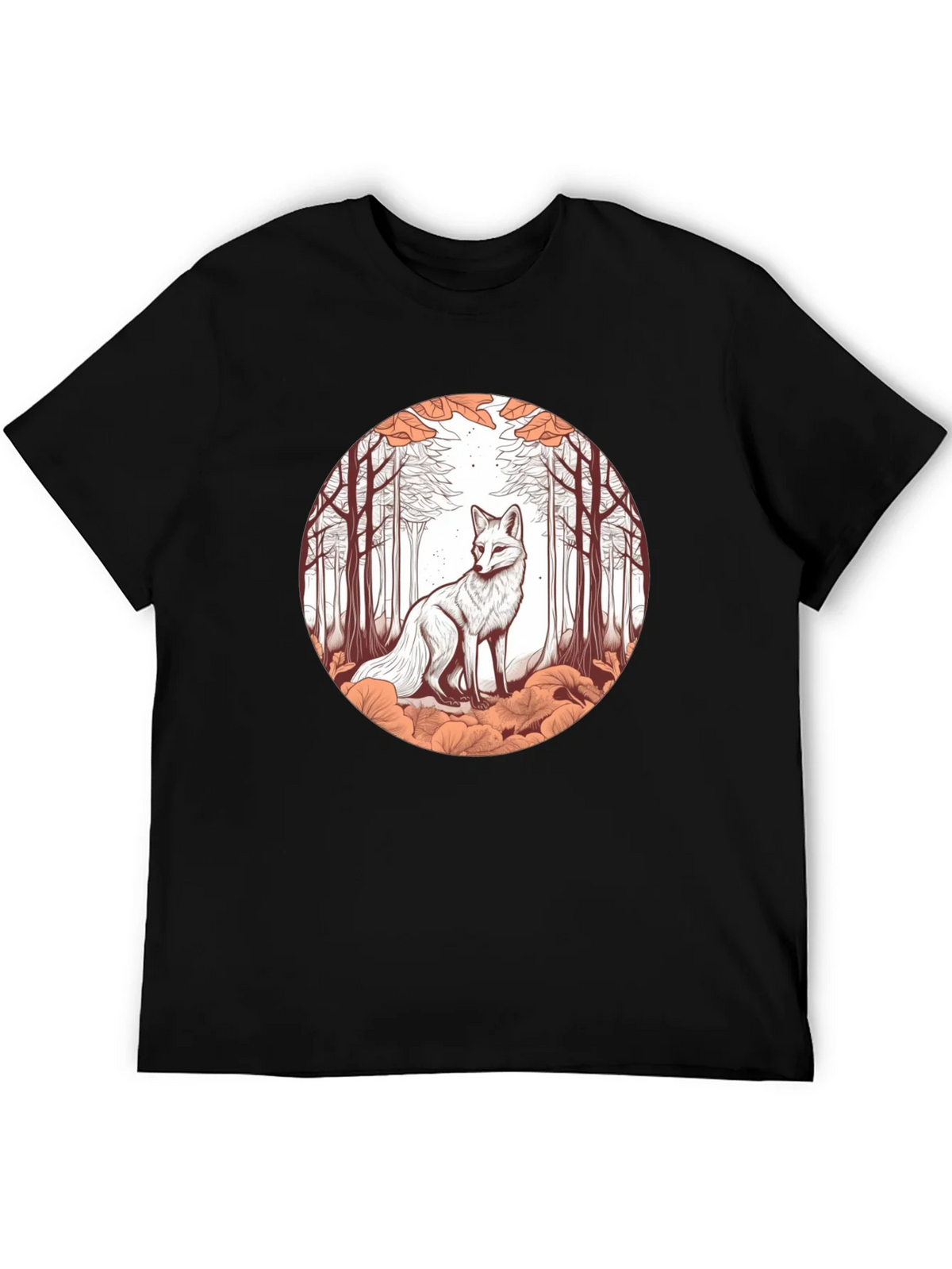 Fox in Forest Graphic Tee - Unique Art T-Shirt product image 5