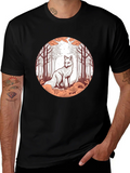 Fox in Forest Graphic Tee - Unique Art T-Shirt product image 1