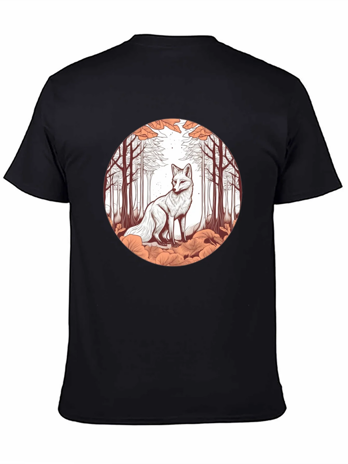Fox in Forest Graphic Tee - Unique Art T-Shirt product image 4