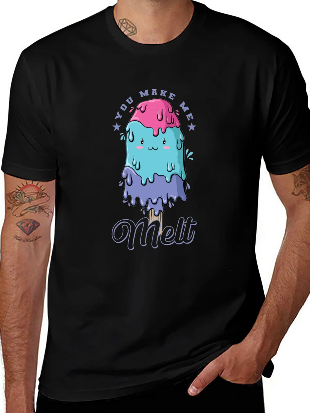 You Make Me Melt T-Shirt Cute Kawaii Ice Cream Tee Mens product image 1