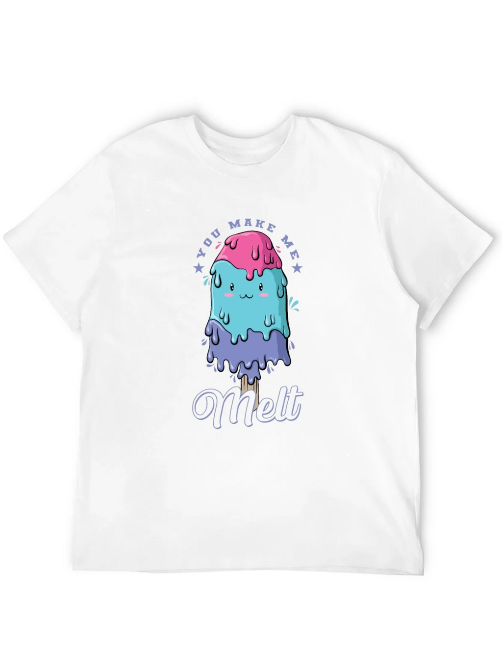 You Make Me Melt T-Shirt Cute Kawaii Ice Cream Tee Mens product image 11