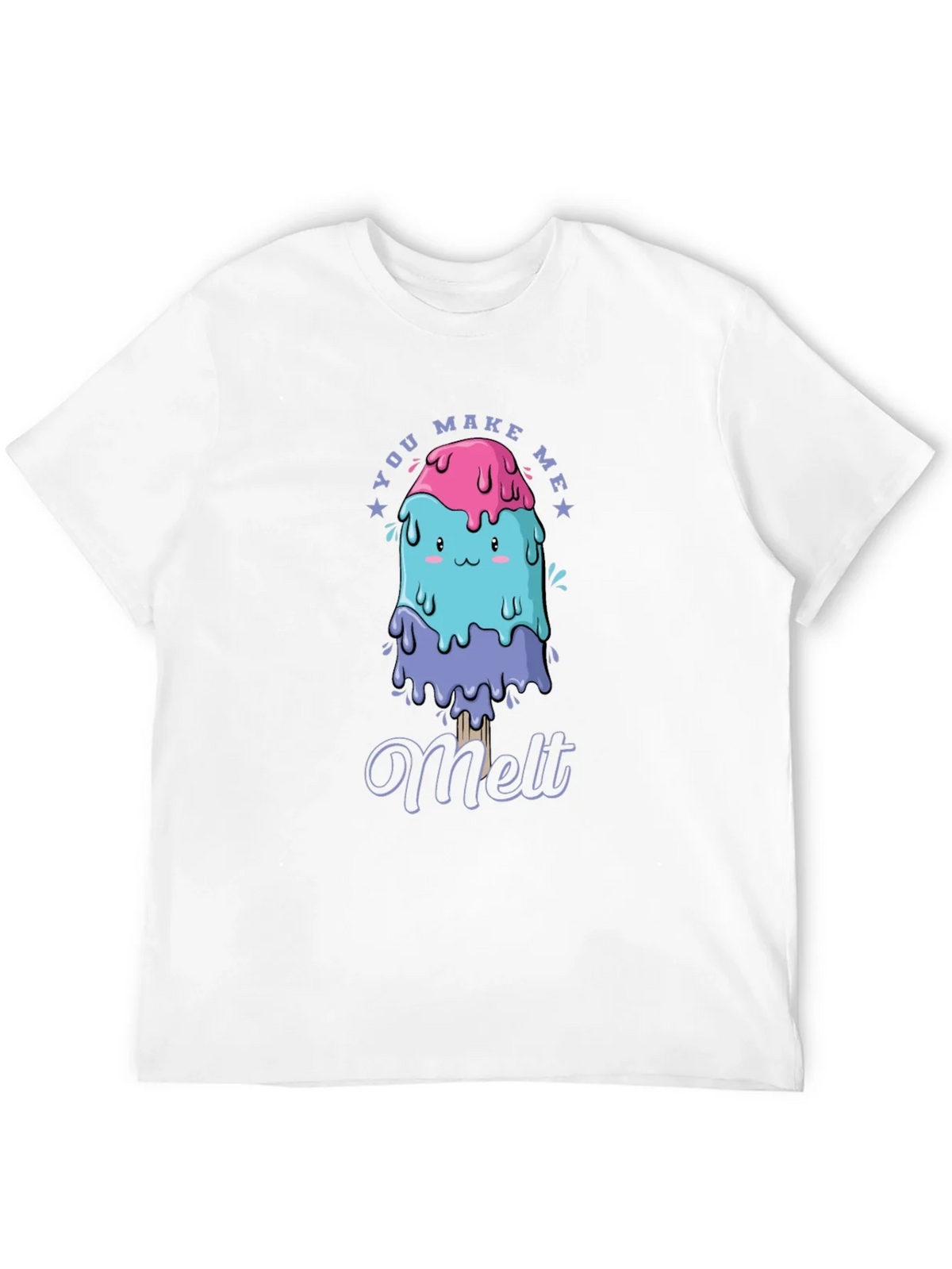 You Make Me Melt T-Shirt Cute Kawaii Ice Cream Tee Mens product image 11