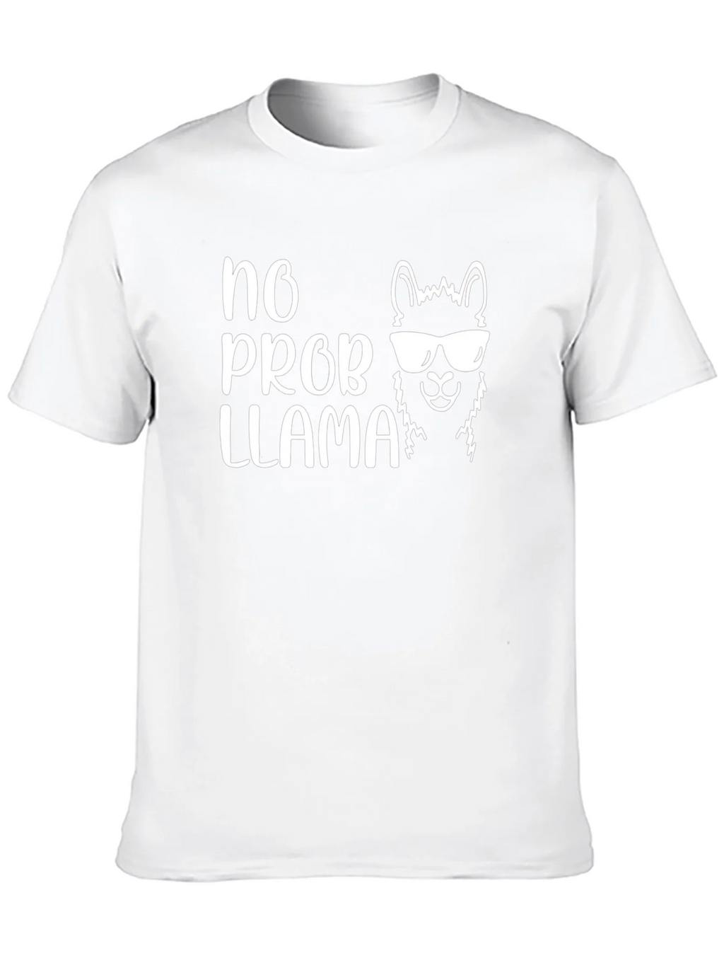 No Prob Llama Graphic T-Shirt - Black Cotton Tee product image 8