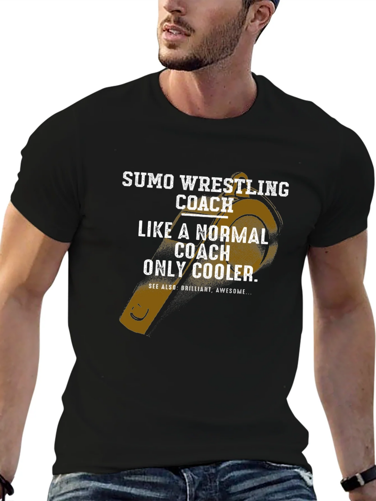 Sumo Wrestling Coach Graphic T-Shirt product image 6
