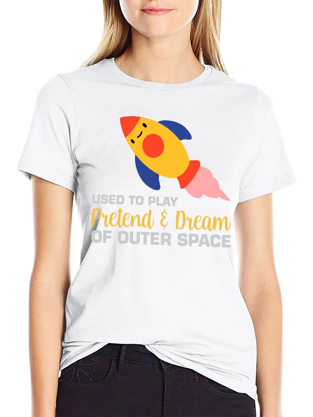 Outer Space Dream T-Shirt - Play Pretend Rocket Design product image 6