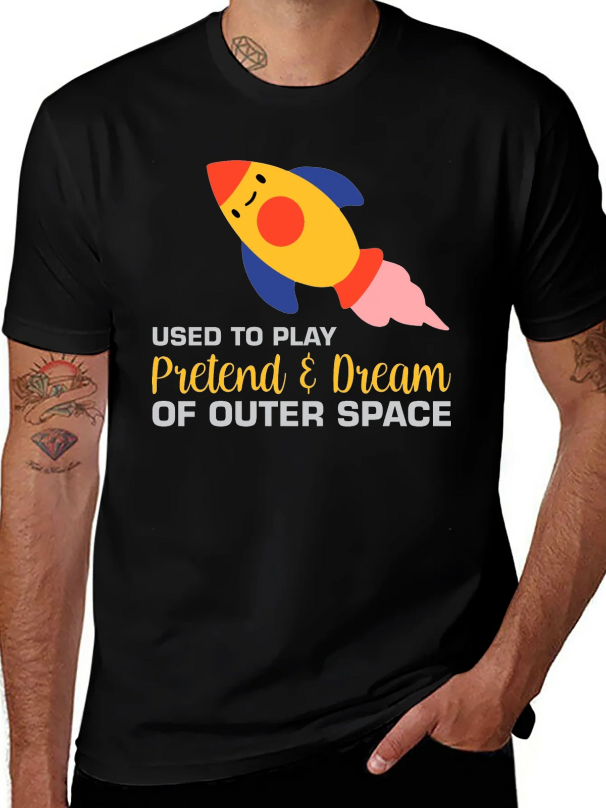 Outer Space Dream T-Shirt - Play Pretend Rocket Design product image 1