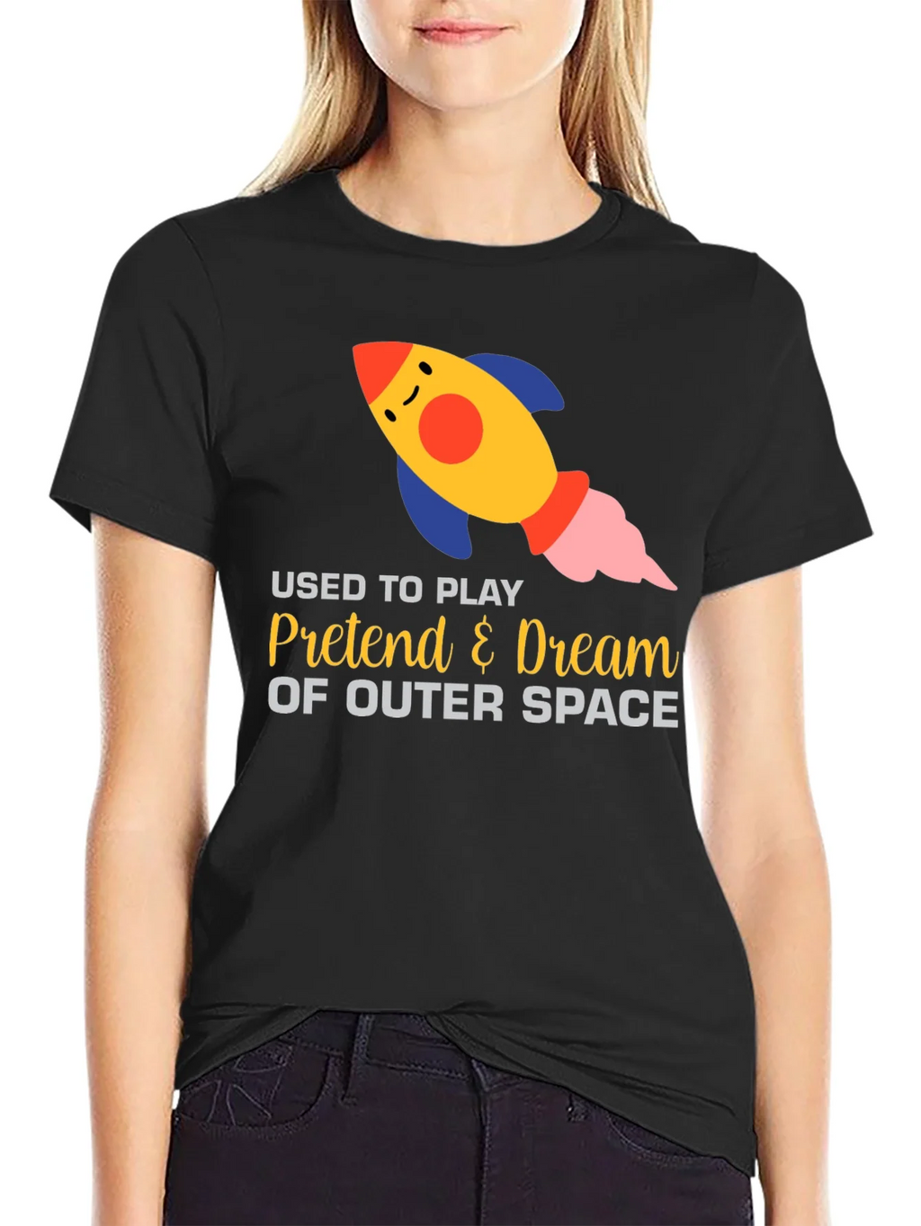 Outer Space Dream T-Shirt - Play Pretend Rocket Design product image 2