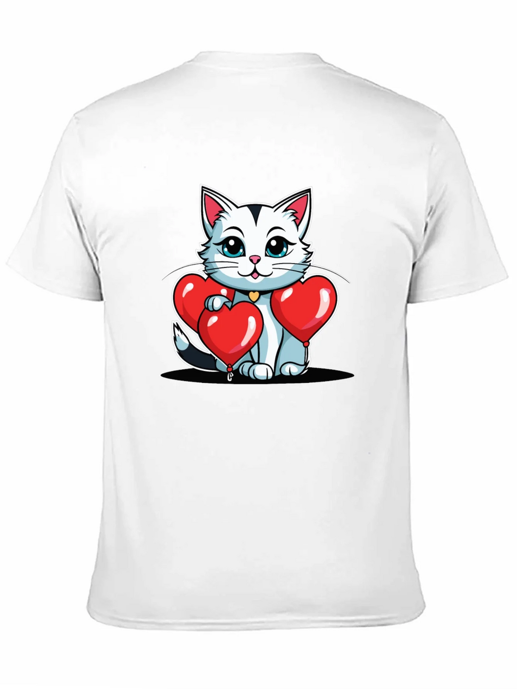 Valentines Cat T-Shirt - Heart Balloons product image 10