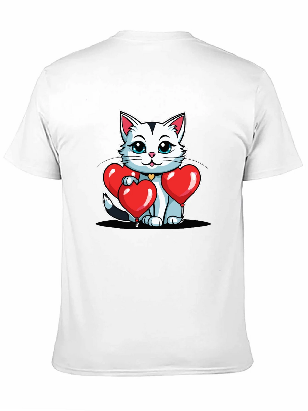Valentines Cat T-Shirt - Heart Balloons product image 10