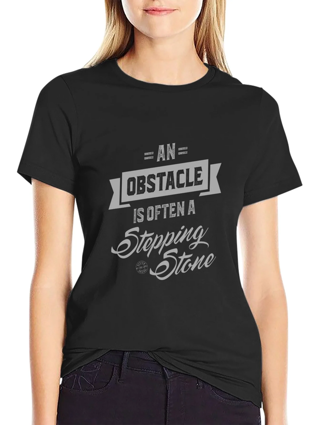 Obstacle Stepping Stone Graphic Tee - Motivational Design product image 2