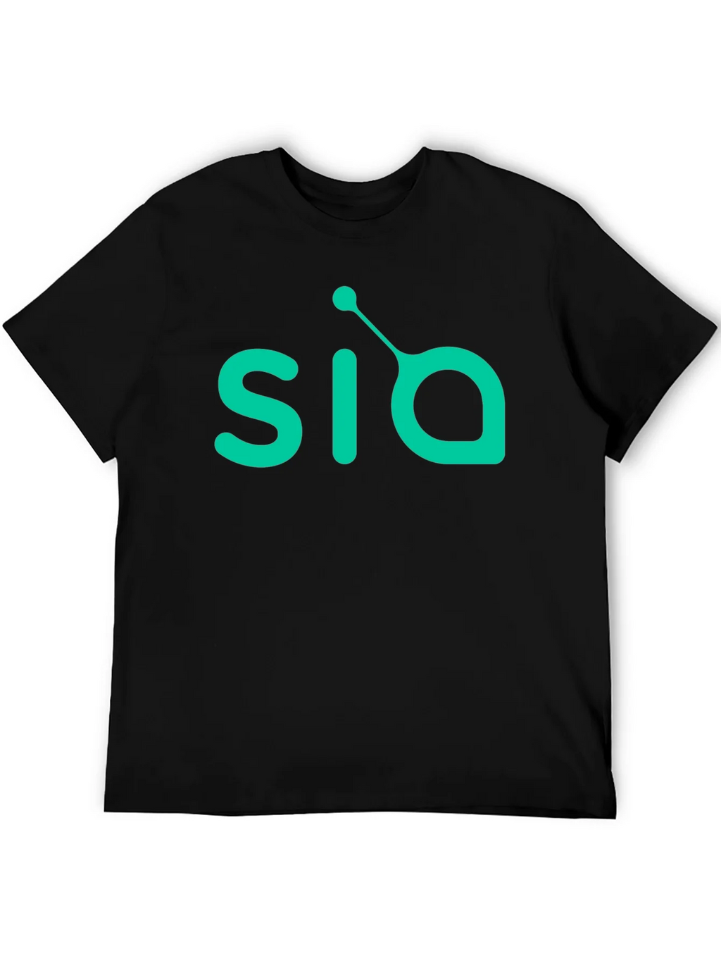 Mens Black T-Shirt with Green SIA Logo product image 5