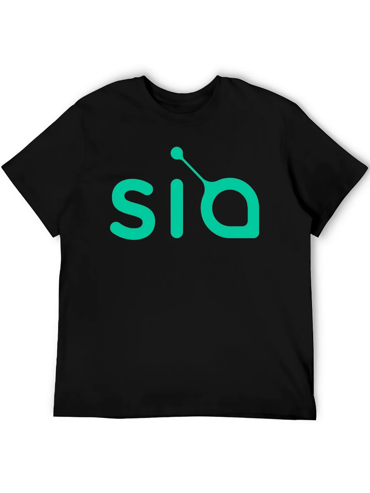Mens Black T-Shirt with Green SIA Logo product image 5