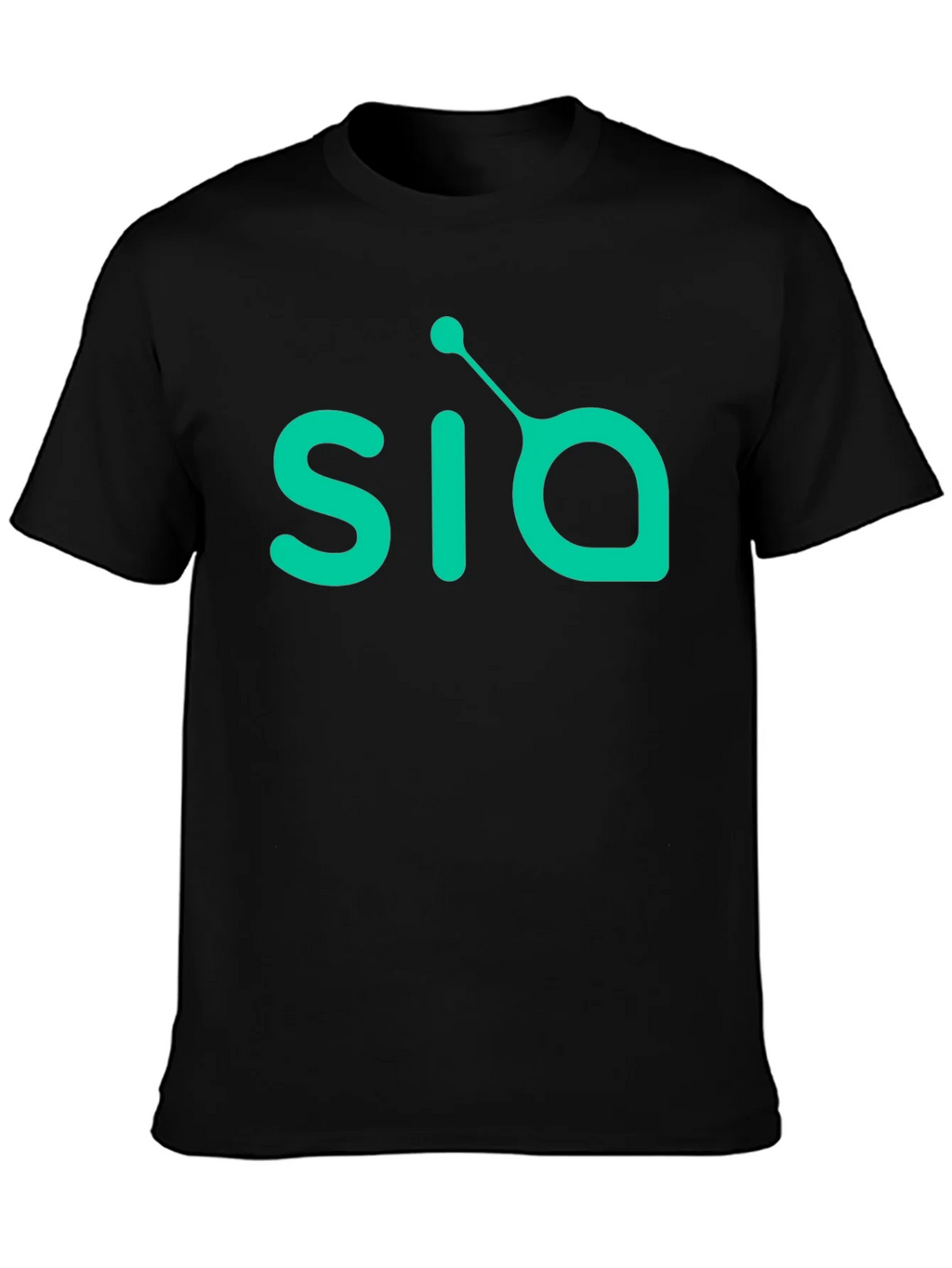 Mens Black T-Shirt with Green SIA Logo product image 3