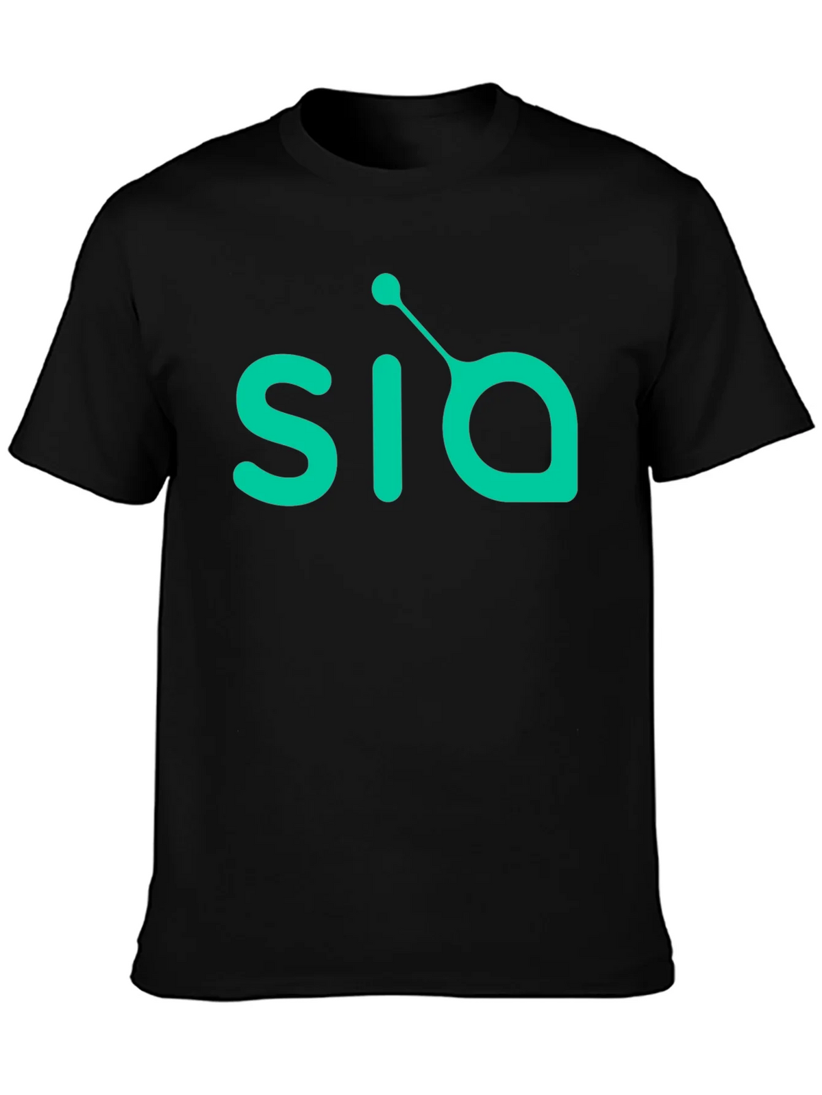 Mens Black T-Shirt with Green SIA Logo product image 3