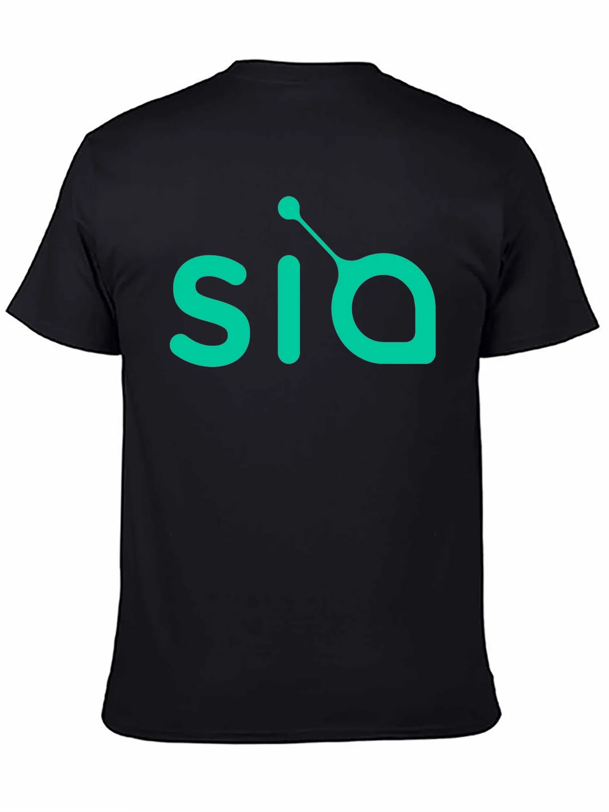 Mens Black T-Shirt with Green SIA Logo product image 4
