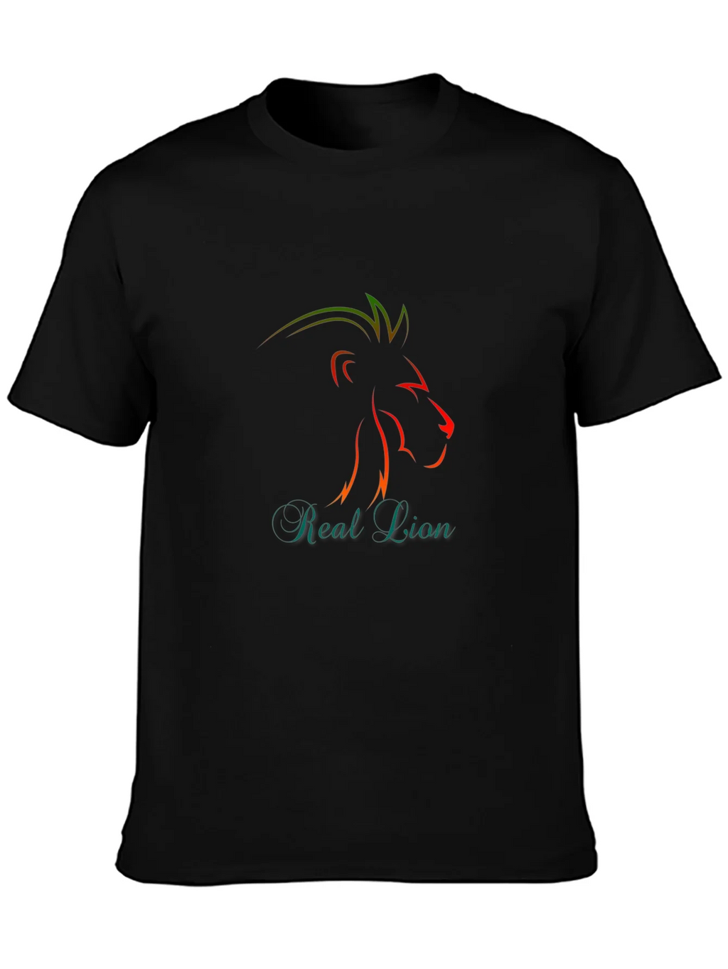 Stylish Black T-Shirt with Lion Graphic product image 3