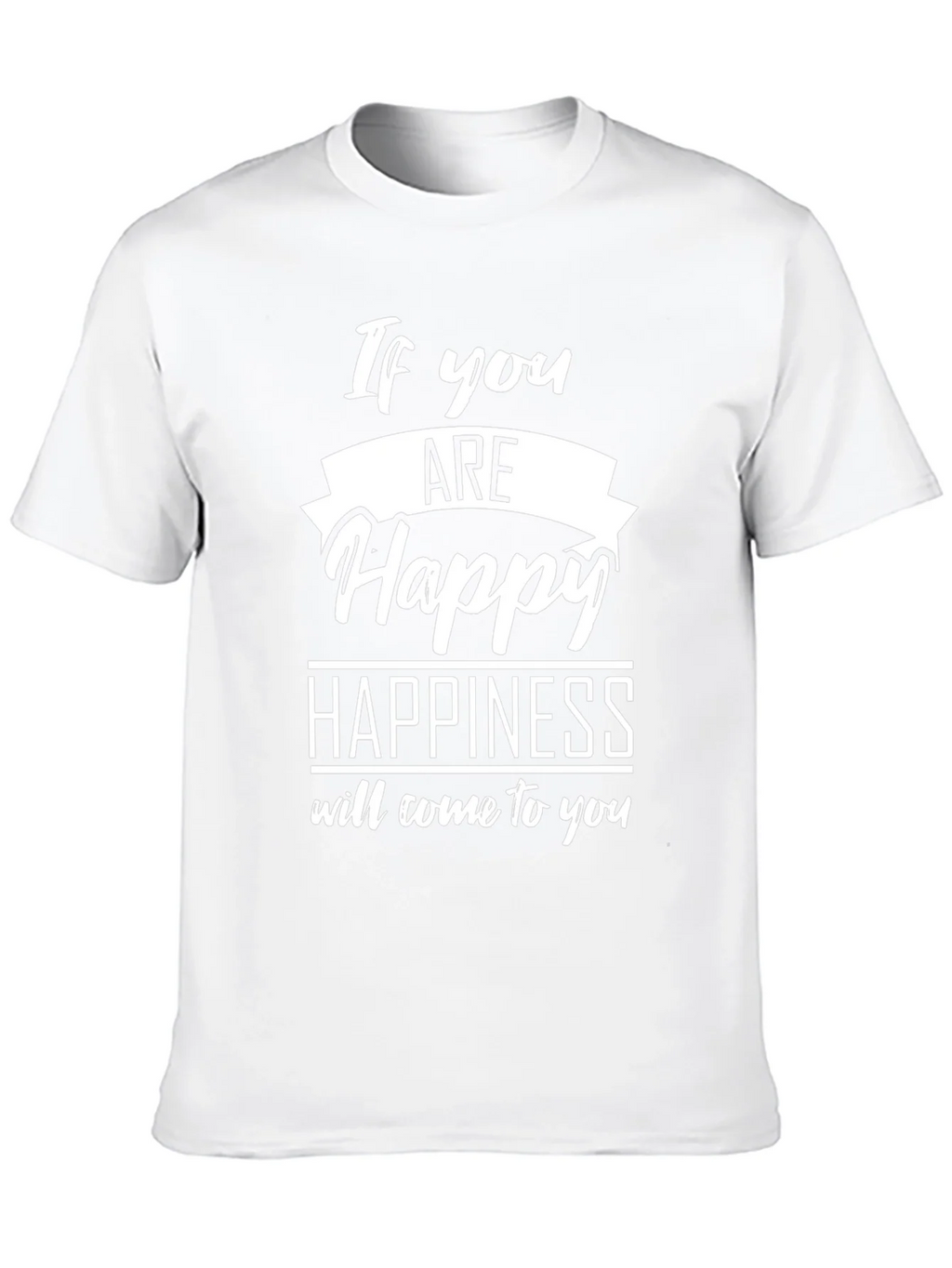 Happy Graphic Black T-Shirt - Inspirational Tee product image 9