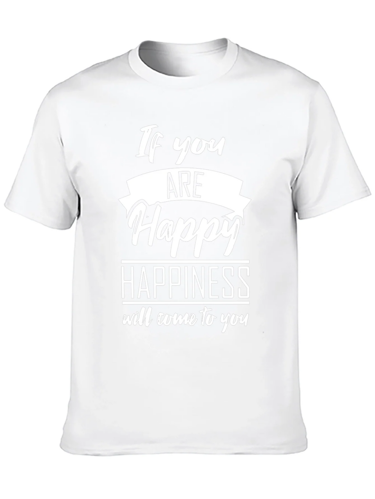 Happy Graphic Black T-Shirt - Inspirational Tee product image 9