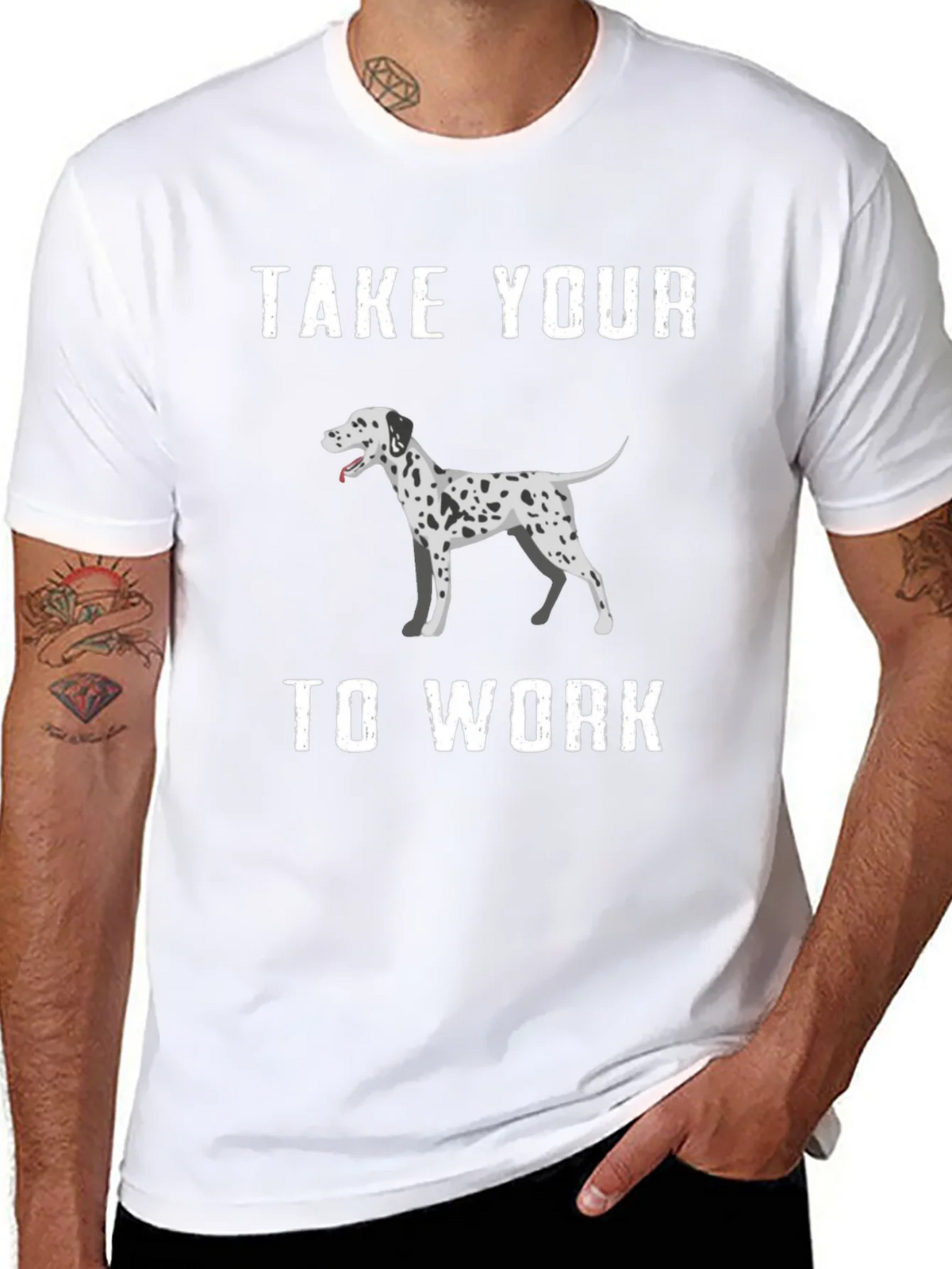 Dalmatian Dog T-Shirt Take Your To Work product image 7