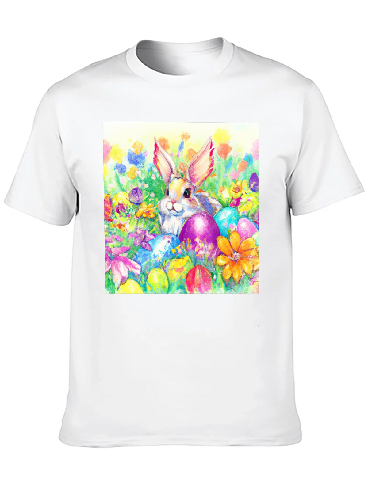 Easter Bunny T-Shirt: Watercolor Floral Eggs product image 9