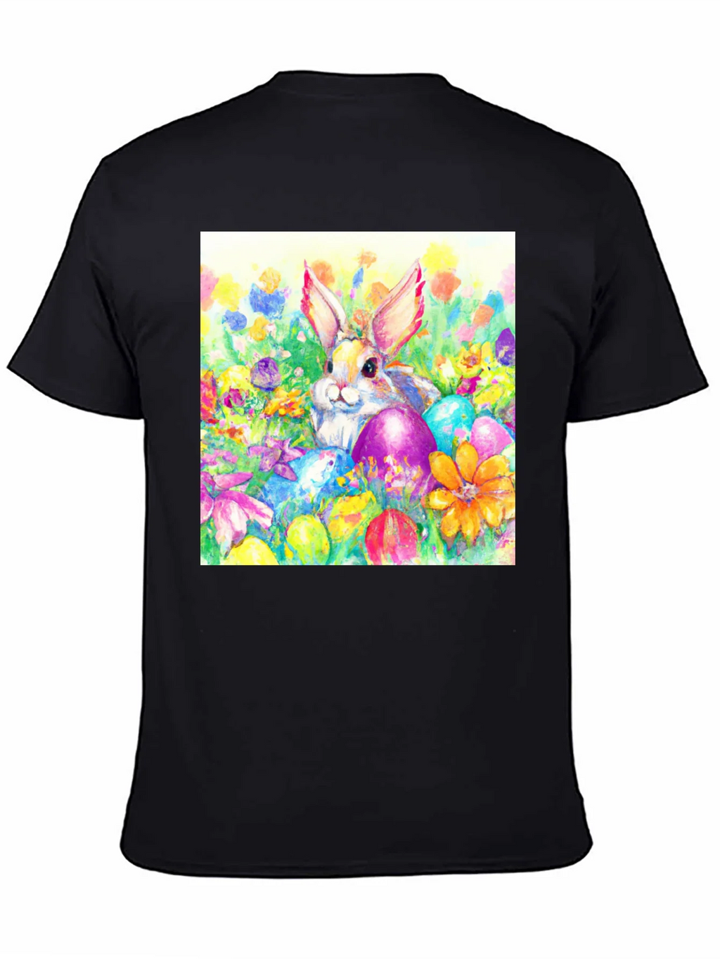 Easter Bunny T-Shirt: Watercolor Floral Eggs product image 4