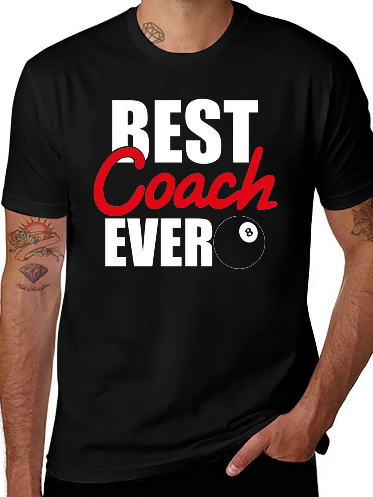 Best Coach Ever Graphic T-Shirt - Pool Billiards product image 1