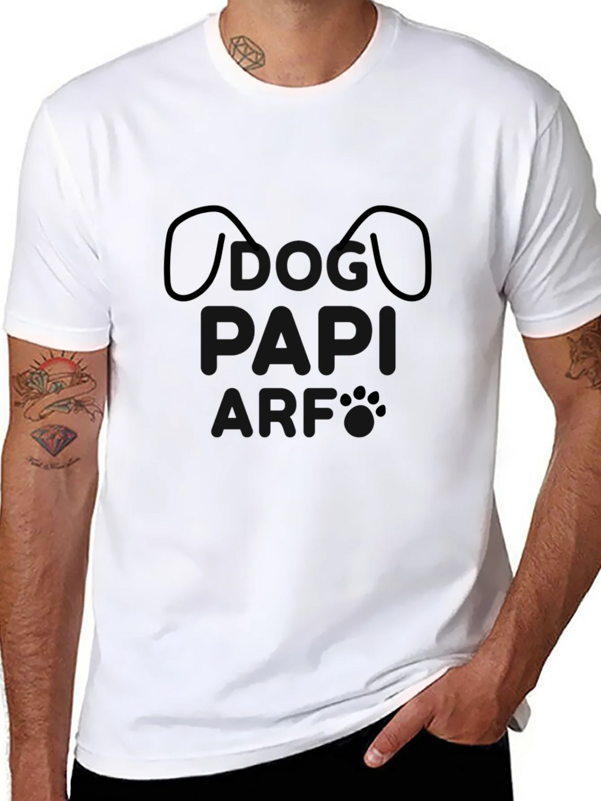 Minimalist Dog Face Black T-Shirt product image 7