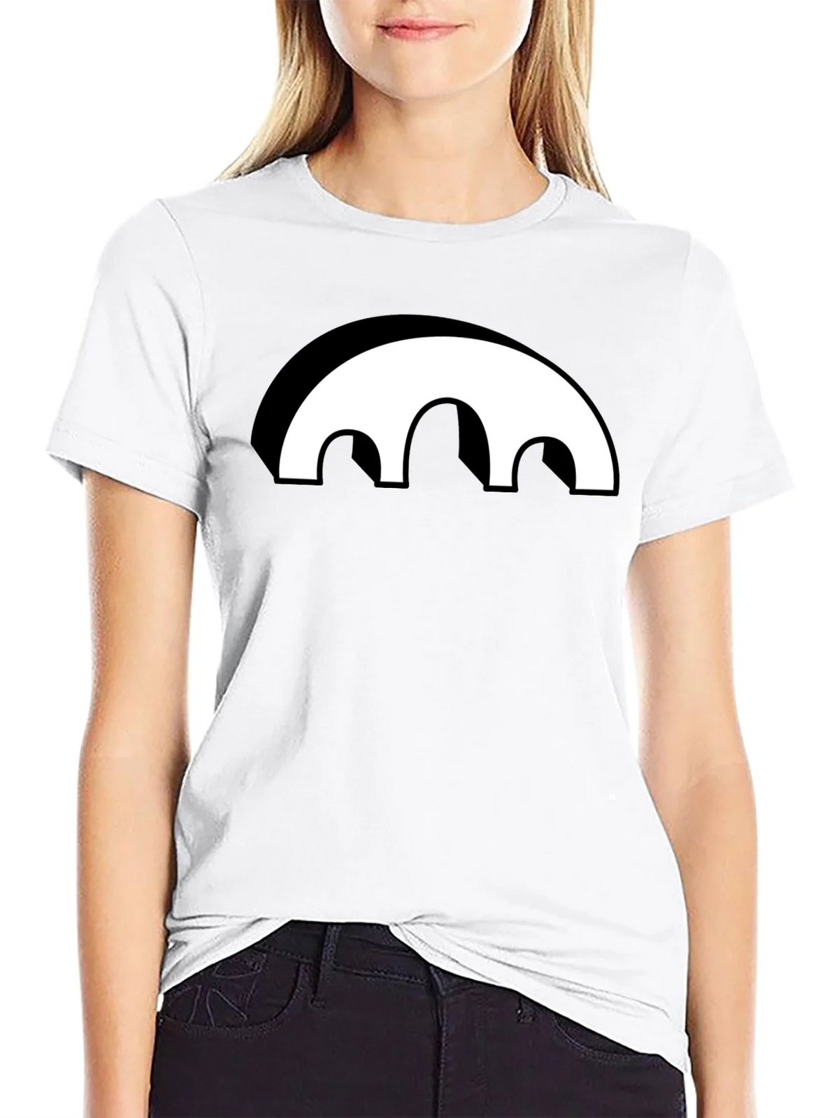 Black Graphic Tee - Abstract Arch Design product image 8