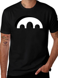 Black Graphic Tee - Abstract Arch Design product image 1