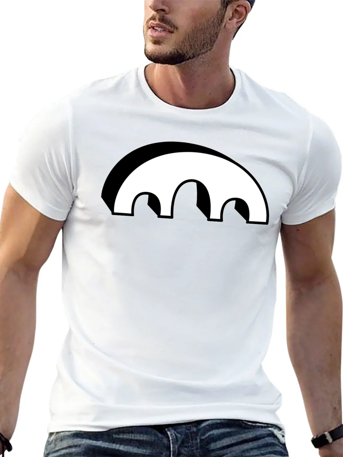 Black Graphic Tee - Abstract Arch Design product image 12