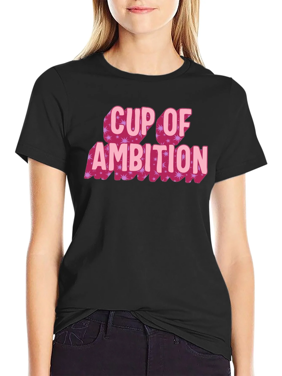Cup of Ambition Graphic Tee - Black