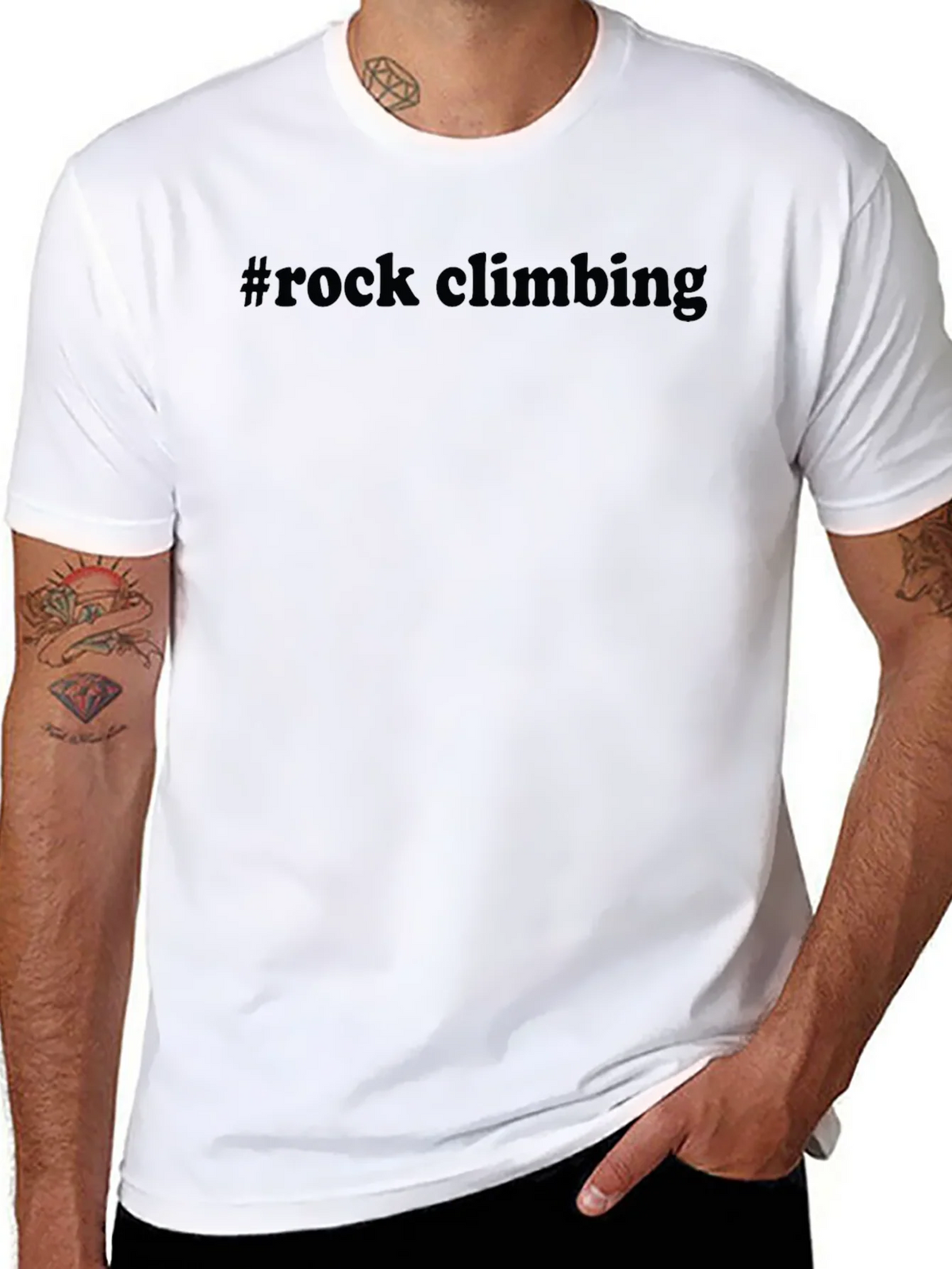 #Rock Climbing Black Graphic Tee product image 7