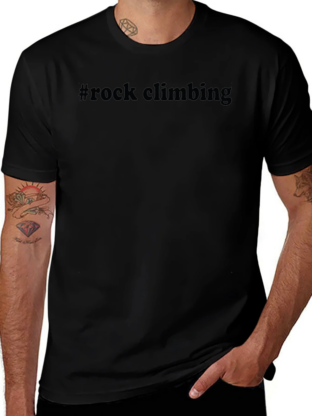 #Rock Climbing Black Graphic Tee product image 1