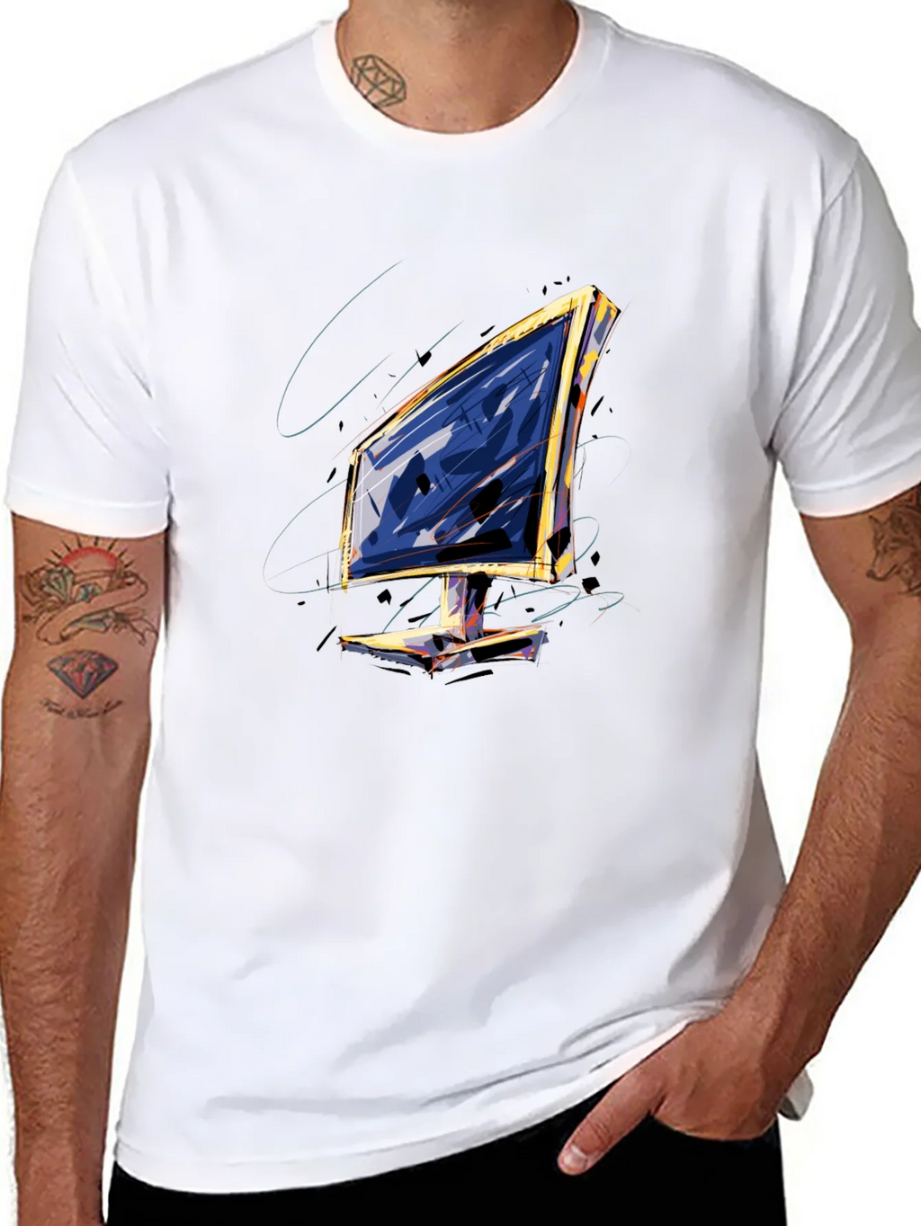 Abstract Monitor Graphic Tee product image 7