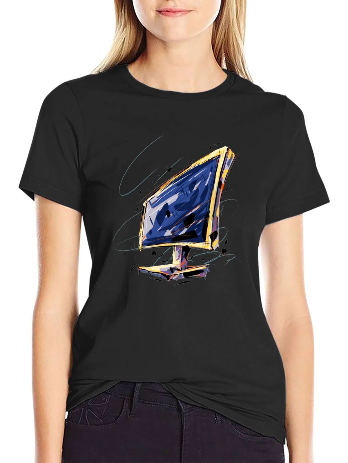 Abstract Monitor Graphic Tee product image 2
