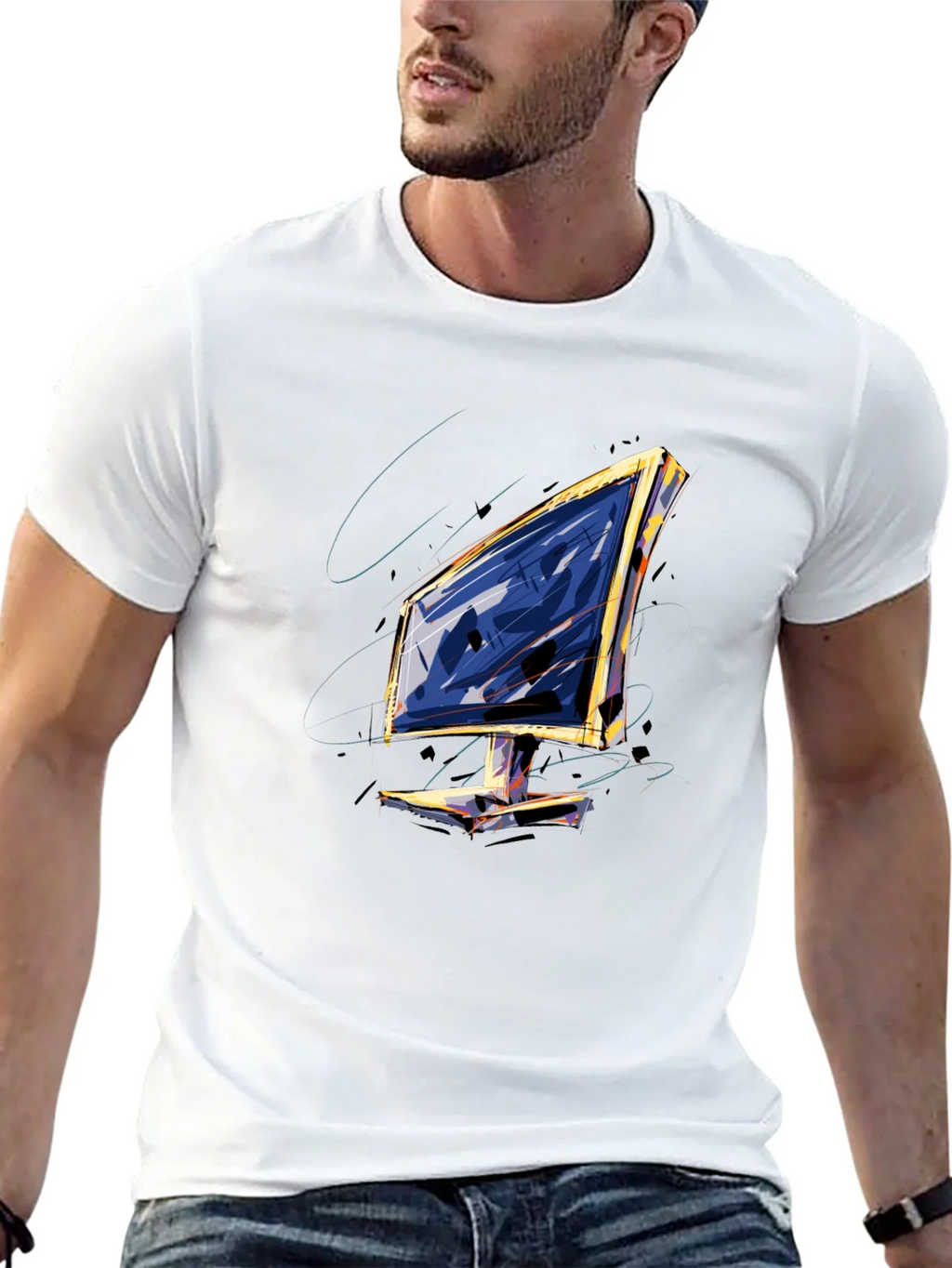 Abstract Monitor Graphic Tee product image 12