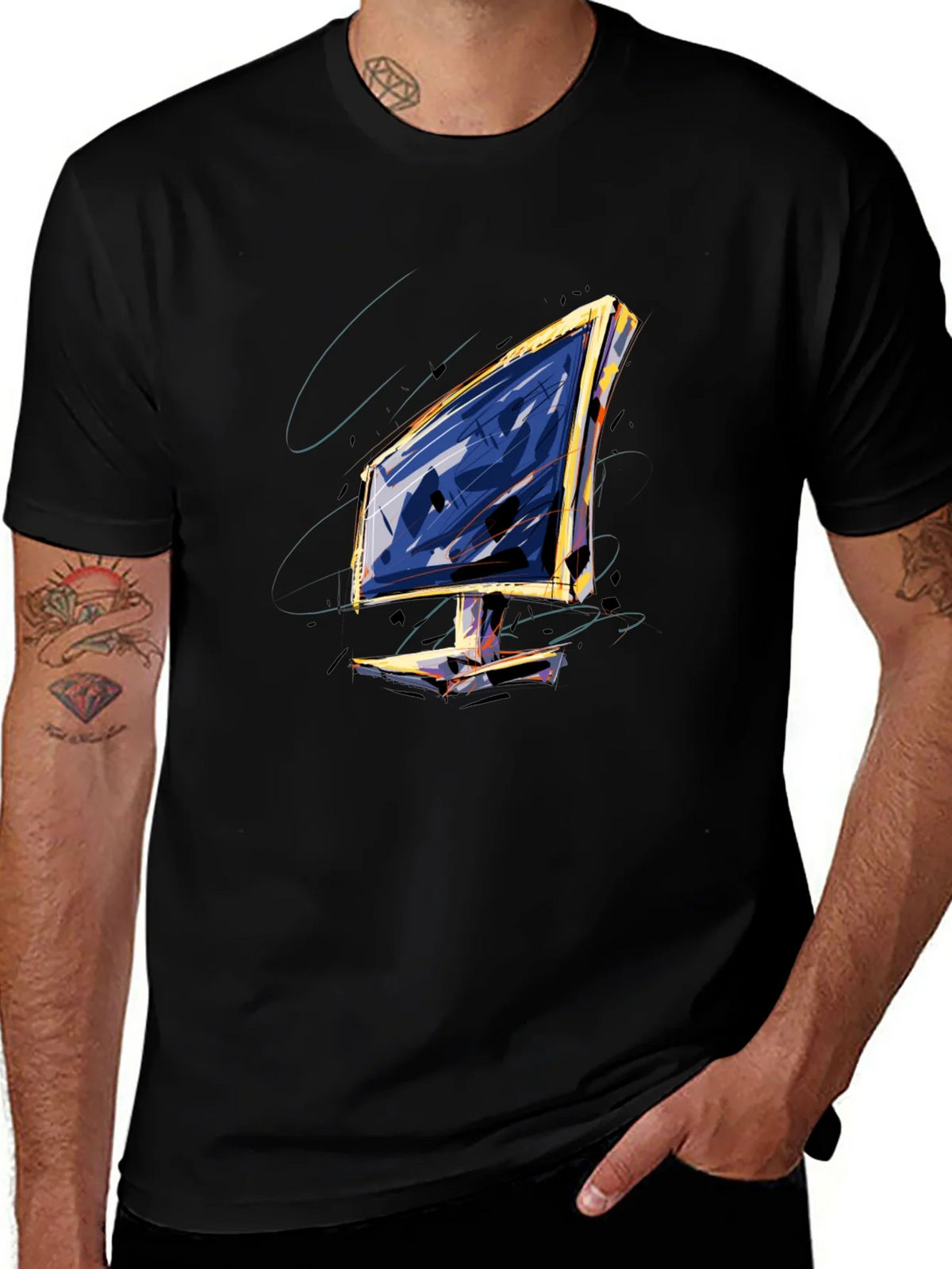 Abstract Monitor Graphic Tee product image 1