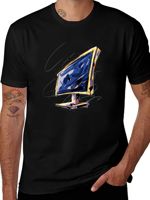 Abstract Monitor Graphic Tee product image 1
