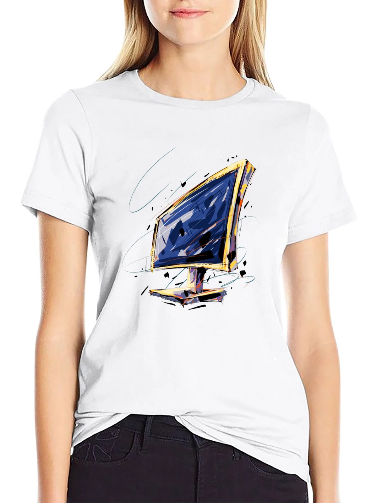 Abstract Monitor Graphic Tee product image 8