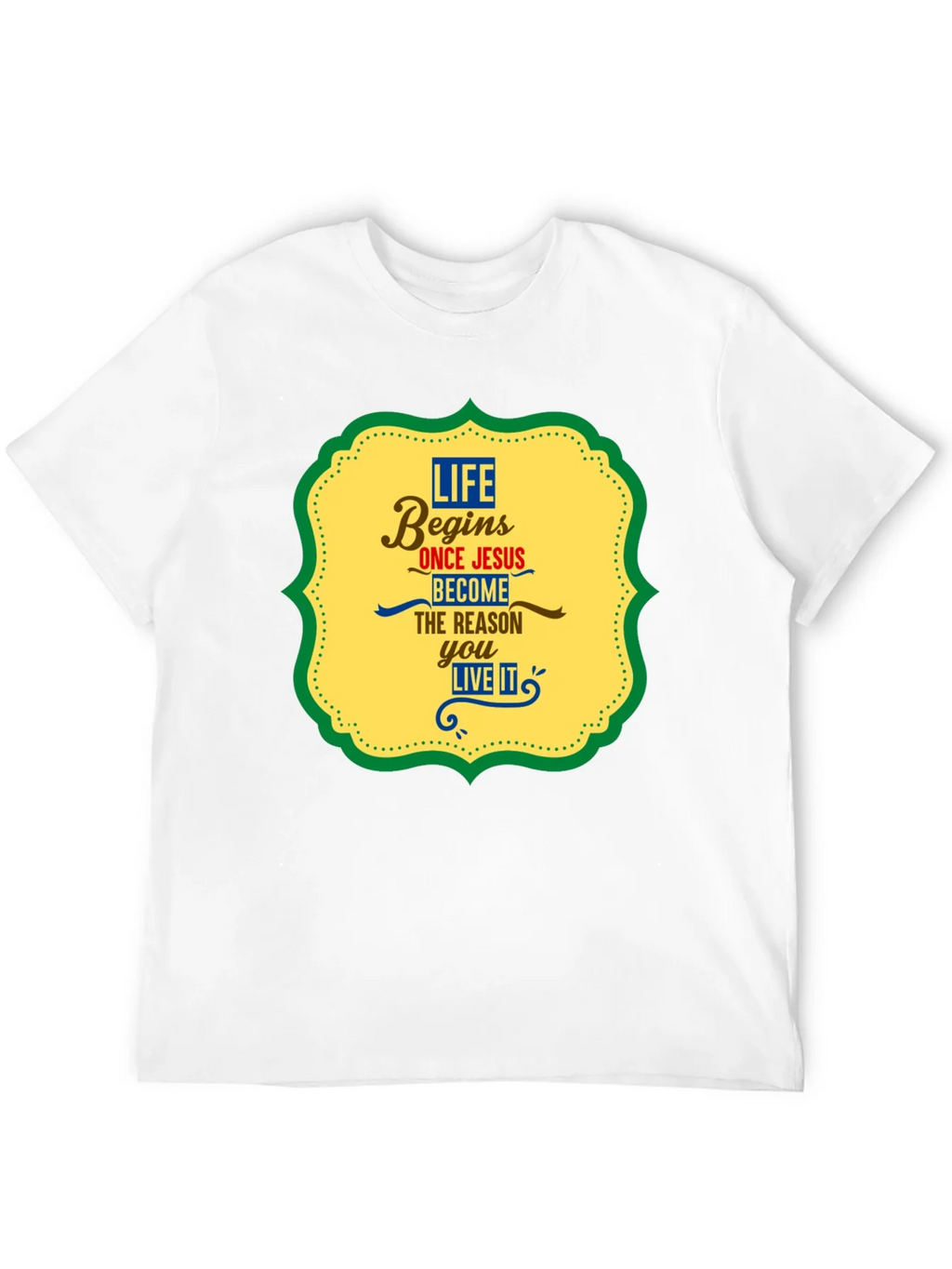 Life Begins With Jesus Graphic Tee - Black product image 11