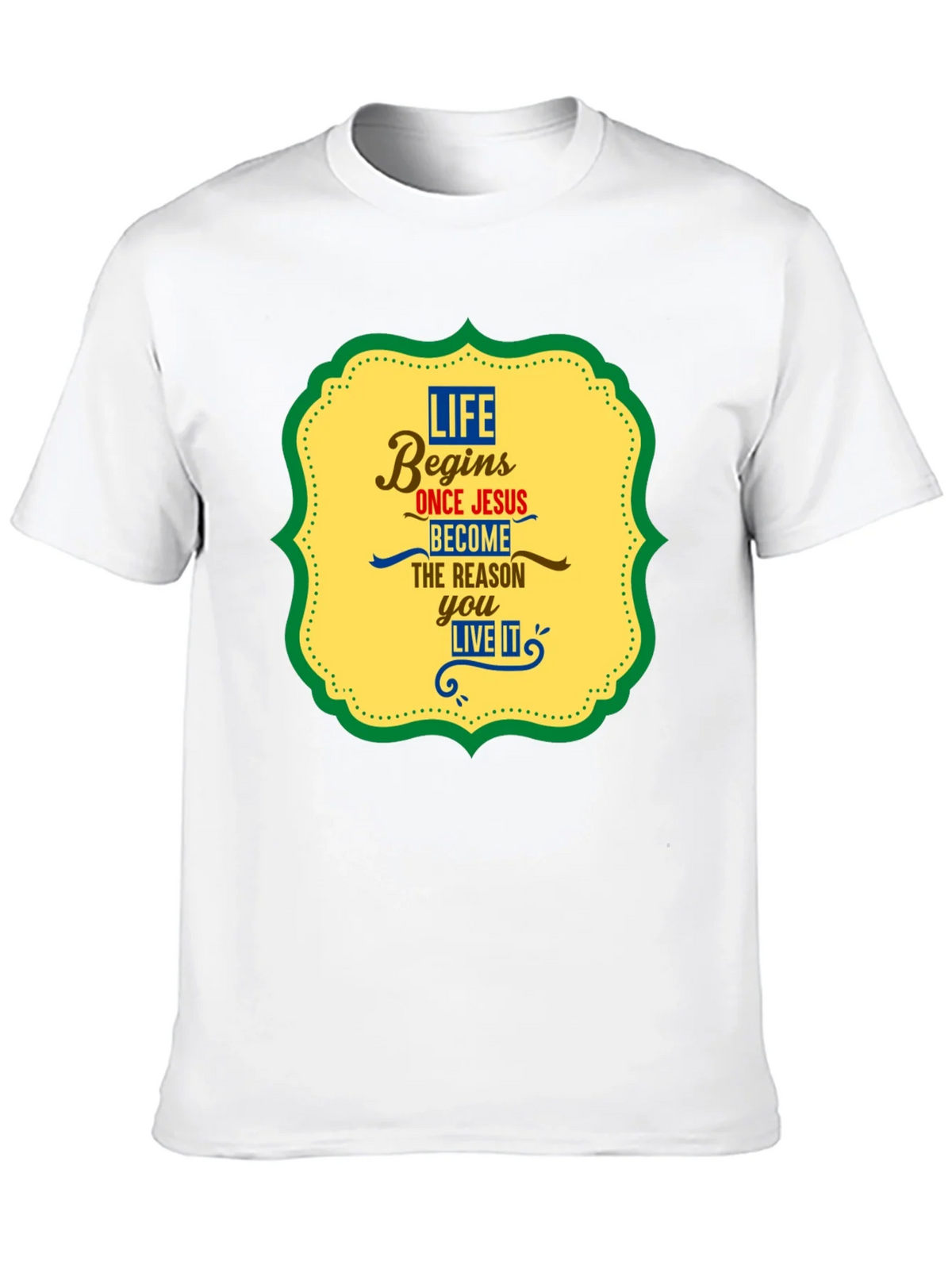 Life Begins With Jesus Graphic Tee - Black product image 9