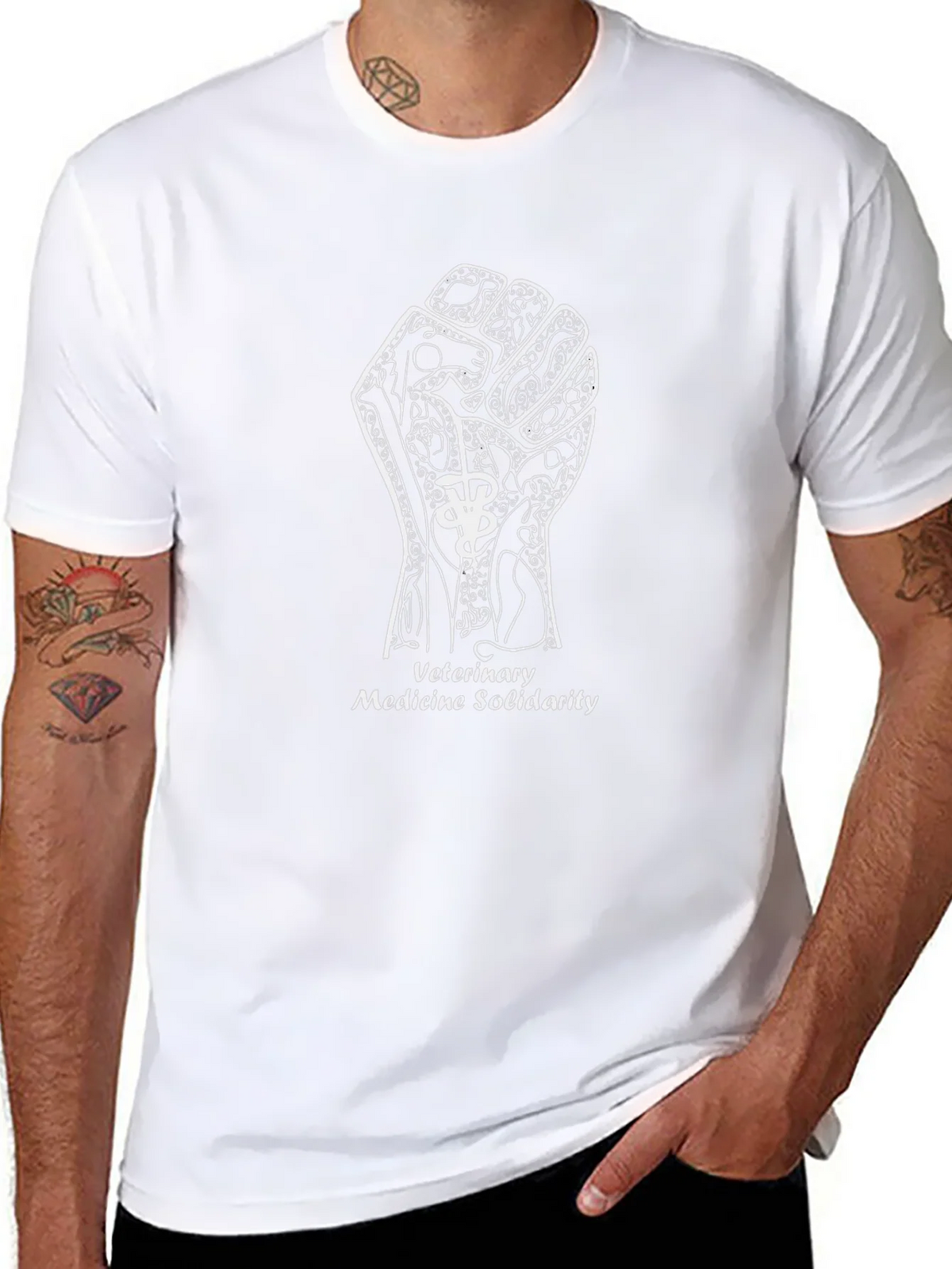 Veterinary Medicine Solidarity Black T-Shirt product image 7