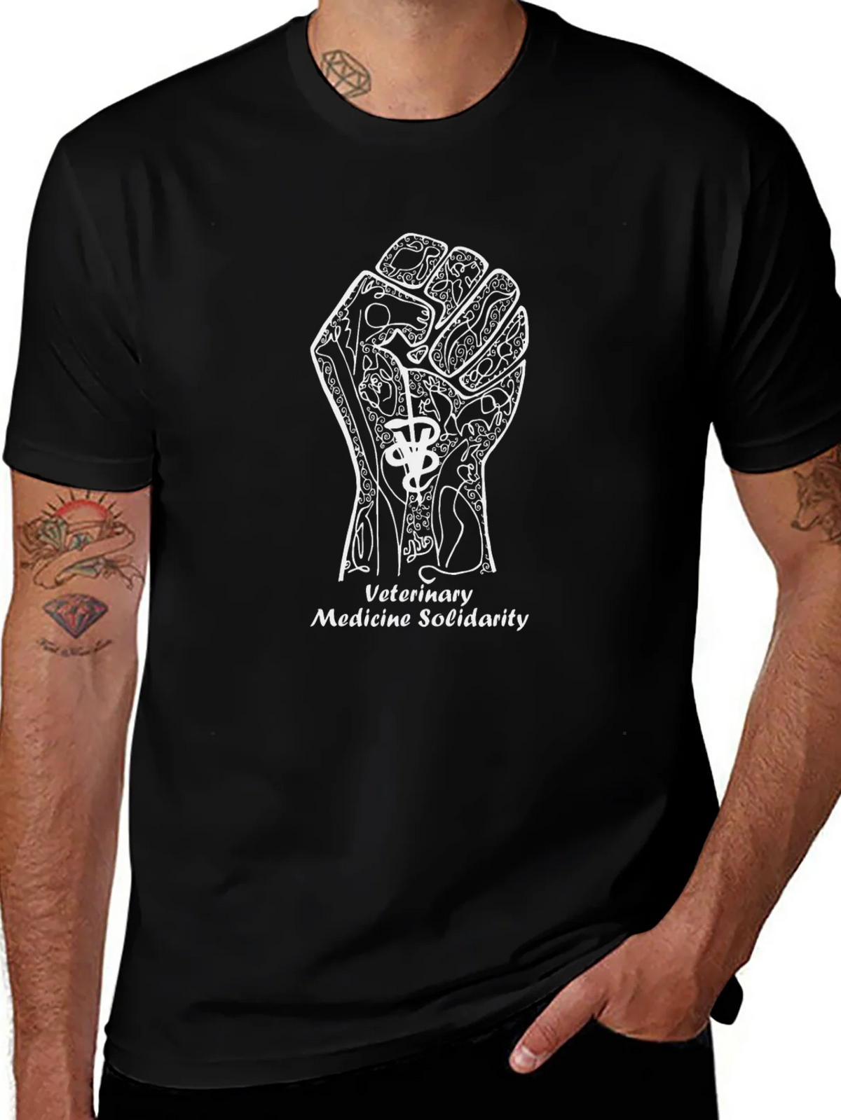Veterinary Medicine Solidarity Black T-Shirt product image 1