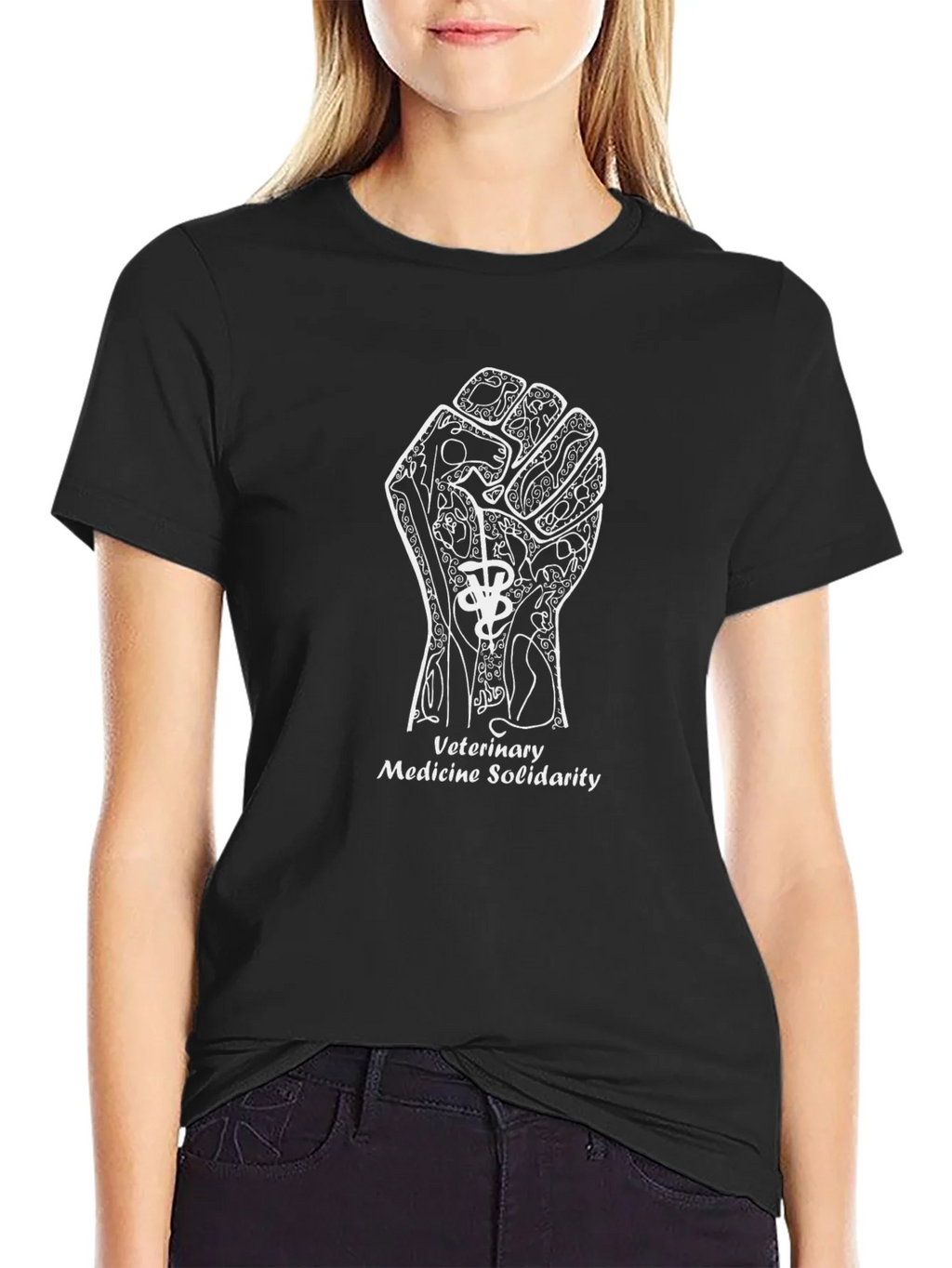 Veterinary Medicine Solidarity Black T-Shirt product image 2